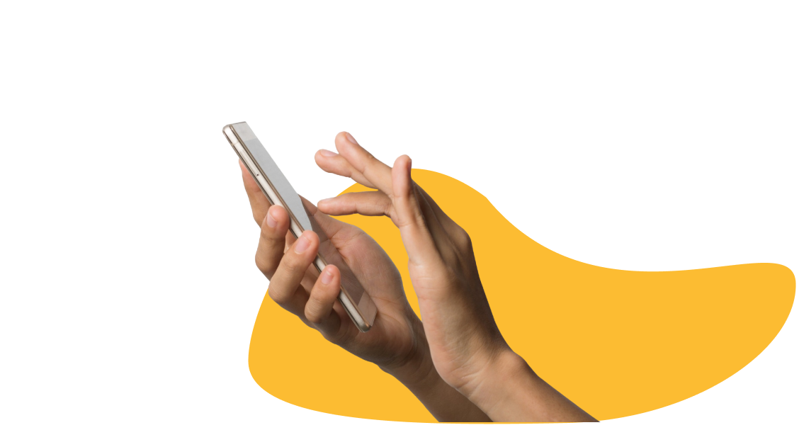 Hand holding phone